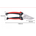 thumbnail image 2 of Professional Carbon Steel Alloy Pruning Shears, Premium Sharp Blade Bypass Shear, Black Red, 2 of 4