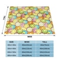 thumbnail image 4 of XMXT Throw Blanket, Watercolor Donut Pattern Machine Washable Blankets for Sofa, 60 x 50 inches, 4 of 9