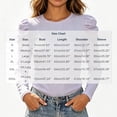 thumbnail image 3 of MYAOYINo Boundaries Womens Ribbed Knit Puff Sleeve Top Crew Neck Fitted Long Sleeve Shirt, 3 of 6
