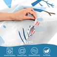 thumbnail image 5 of Yayeee Kitchen Curtains Tier Set of 2 Light Filtering 57"x24" Over Sink Window Panels, Blue Simple Cartoon Snowmen, 5 of 7
