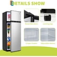 thumbnail image 4 of 7.5 Cu. Ft. Compact Refrigerator | Two Door Mini Fridge with Energy-Efficient & Quiet Operation | for Dorm, Office, Bedroom, Kitchen, Bar Use​ with Adjustable Shelves, 4 of 9