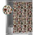thumbnail image 6 of Christmas Shower Curtain Pine Tree Branch Bells Shower Curtains for Bathroom Decor Xmas Tree Balls Bow Beige Christmas Decoration Bath Curtains Sets with Hooks Waterproof, 72x84 in, 6 of 6