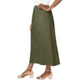 thumbnail image 3 of Jessica London Plus Size Stretch Denim Long Skirt, 3 of 3