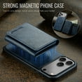 thumbnail image 6 of Compatible with iPhone 17 Pro Max Case, PU Leather Wallet Cover with Detachable Magnetic RFID Blocking Card Holder Kickstand, Classic Business Style Protective Design for iPhone 17 Pro Max, Blue, 6 of 7