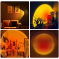 Dynamic Key Rotation Multicolor LED Sunset Projector Lamp with 180° Rotation for Bedroom ...