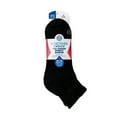 thumbnail image 2 of Doctor's Choice Diabetic Full Cushion Quarter Women's Socks, Black, Large, Shoe Size 10-13, 4 Pack, 2 of 6