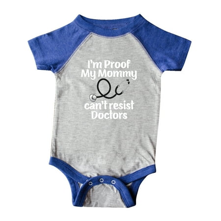 

Inktastic Proof Mommy Cant Resist Doctor Dad Gift Baby Boy or Baby Girl Bodysuit