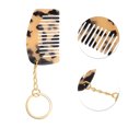 thumbnail image 2 of Unique Bargains 1 Pc Mini Keychain Hair Comb Light Brown Acetate Sheet, 2 of 5