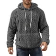 thumbnail image 3 of Hoodies for Men 2026 Fall Winter Long Sleeve Plain Lined Hooded Sweatshirt with Pockets Mens Pullover Top, 3 of 6