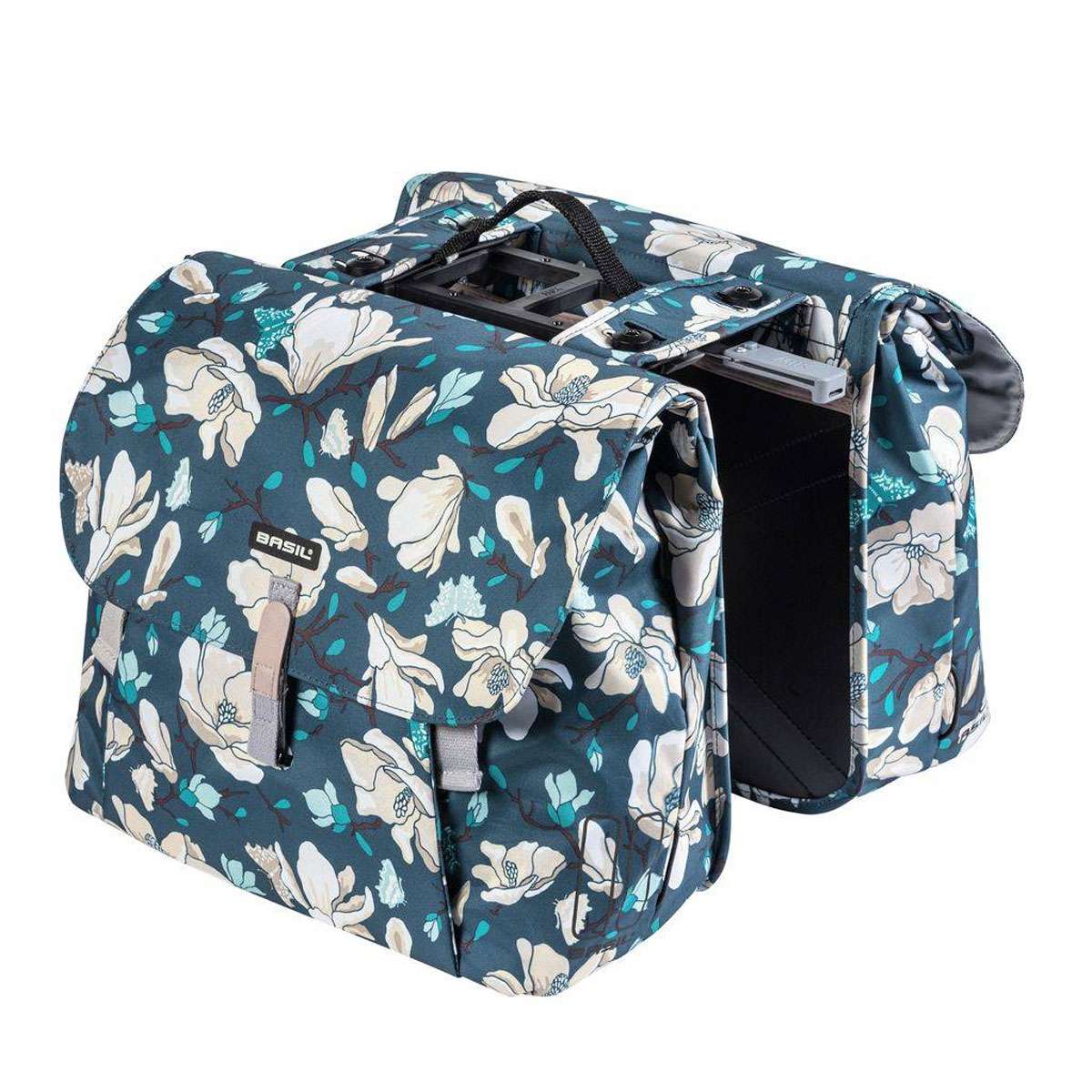 basil magnolia double pannier bag
