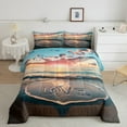 thumbnail image 2 of Erosebridal Ocean Beach Bedding Twin Comforter Set,Love Heart Down Comforter,Sea Bedroom Decor,Reversible,2-Piece, 2 of 8