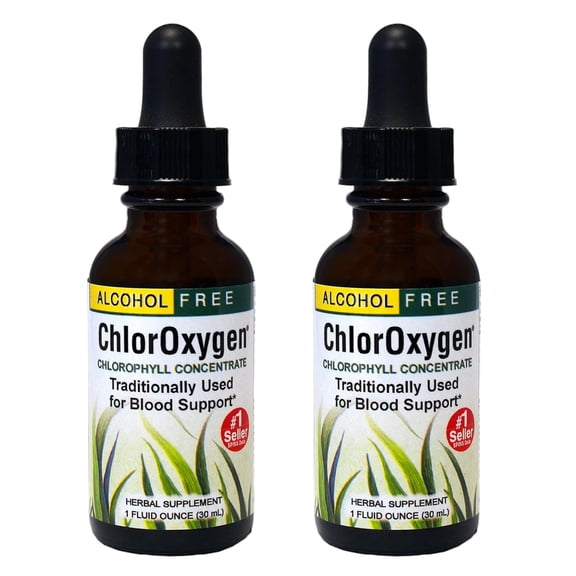 Herbs, Etc. ChlorOxygen Chlorophyll Concentrate Mint Liquid Extract, 2 fl oz (2 pack)