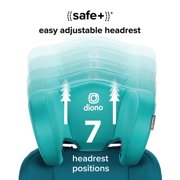 Diono Everett NXT Latch Slim Fit Lightweight Booster Car Seat, Blue Razz Ice