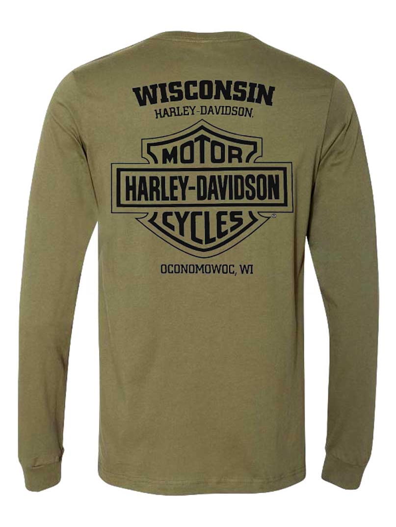 Harley-Davidson Men's Circle Stencil Long Sleeve Shirt Harley-Davidson Men's Circle Stencil Long Sleeve Shirt