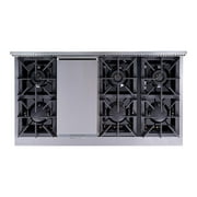 Thor Kitchen 48 Inch 6 Burner Gas Range Double Oven, Stainless Steel