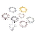 thumbnail image 1 of 8 Pcs Clip On Flower Crystal  Non Piercing Body Jewelry, 1 of 9