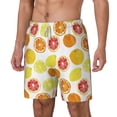 thumbnail image 2 of Balery Lemon Orange Mens Swim Trunks Swim Shorts for Men Quick Dry Inseam Beach Shorts with Compression Liner Pocket-X-Large, 2 of 9