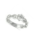 thumbnail image 4 of Clear CZ Solitaire Filigree Infinity Ring .925 Sterling Silver Band White Jewelry Female Size 9, 4 of 4