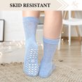 thumbnail image 5 of Grip Socks for Women: LOFIR Womens Crew Non Slip Grippy Socks with Grippers, 5 Pairs Non Skid Hospital Socks for Seniors Elderly Women, Nursing Home & Daily Wea, Size11-13, 5 of 6