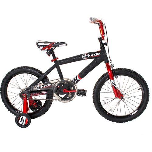 18" Next Boys' Surge BMX Bike, Black/Red