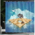 thumbnail image 4 of Ambesonne Abstract Art Shower Curtain, Surreal Landscape, 69"Wx70"L, Multicolor, 4 of 5