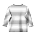 thumbnail image 5 of Tiijoy Girls Striped 3/4 Sleeve T-Shirt Casual Crew Neck T Shirt Top, Sizes 3-14, 5 of 5