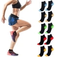 thumbnail image 2 of 5 Pairs Compression Socks Ankle Running Socks with Arch Support for Athletic Sports, 2 of 9