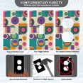 thumbnail image 3 of Yayeee Blank Wall Plate Cover 1-Gang 4.5"x2.7" Home Unused Decorative Outlet, Purple Geometric, 3 of 7