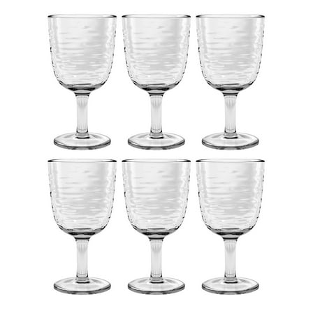 Abode Homewares by TarHong Tritan  Foundry Goblet, Clear, 13.5 oz. Set of 6