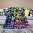 thumbnail image 2 of SHERONV Tropical Pot Leaf Blanket Colorful Leave Foliage Plant Throw Blankets Gifts for Kids Adults Lightweight Soft Fleece Cozy for Sofa Couch Bed Room Travel Birthday Decor 40x50in, 2 of 6