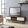 thumbnail image 5 of Modway Envision 59 Inch Entertainment Center TV Stand, Walnut White, 5 of 5