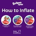 Balloon Time 9.5in Helium Tank Kit Includes 30 Assorted Latex