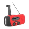 thumbnail image 1 of Emergency Radio Hand Crank Solar Weather Radio AM/FM/NOAA Emergency Weather Radio Rechargeable Portable Power Bank with Solar Charging, Hand Crank, and Battery Powered LED Flashlight Charger, 1 of 8