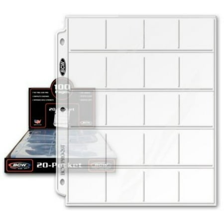 - BCW Pro 20-Pocket Pages, Pocket Size: 2