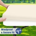 thumbnail image 4 of decorUhome Rectangle Stretch Spandex Tablecloth, Washable Reusable Table Cover for 8 FT Tables, Waterproof Fitted Table Cloth for Party, Picnic (Beige, 30"x96"), 4 of 10