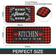 thumbnail image 3 of XUEHUAPIAOPIAO Red and Blue Checkered Kitchen Mat, 17" x 47" + 17" x 30", Non-Slip (2 Count), 3 of 6