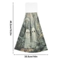 thumbnail image 6 of Yayeee Kitchen Hanging Hand Towels Set of 2 with Loop Bathroom Absorbent Tie Towel, Ghosts Playing in A Garden, 6 of 7
