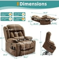 thumbnail image 7 of MEETWARM Oversized Dual Motor Power Lift Recliner-Lay-Flat Electric Recliner for Big Elderly, with Heat, Massage, Extended Footrest, Lumbar Pillow & USB/Type-C Ports(Brown), 7 of 7