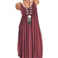 thumbnail image 2 of CEHVOM Robe Longue d'Été Sans Manches en Coton à Franges pour Femmes, 2 of 6