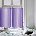 thumbnail image 4 of Purple Ombre Window Short Curtains 63 Inch Length, Farmhouse Violet Color Gradient Rod Pocket Kitchen Window Treatments Drapes for Bedroom, Cafe, Living Room, 2 Panels, 52 W x 63 L, 4 of 5