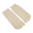 thumbnail image 7 of Unique Bargains 1 Pair Full Finger Two Toe Socks Unisex Non Slip Sticky Daily Fit Finger Socks Beige, 7 of 7