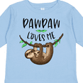 thumbnail image 4 of Inktastic Pawpaw Loves Me Cute Sloth and Baby Boys or Girls Long Sleeve Toddler T-Shirt, 4 of 5