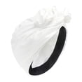 thumbnail image 3 of Women Headscarf Solid Color Bow-knot Soft Breathable Hat Retro Headwrap for Ladies Hair One Size, 3 of 7