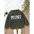 thumbnail image 3 of Nituyy Baby Knit Sweaters Long Sleeve Round Neck Letter Embroidery Pullover Infant Fall Tops, 3 of 9