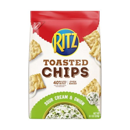 - (2 Pack) Ritz Toasted Chips, Sour Cream & Onion Flavored, 8.1 oz