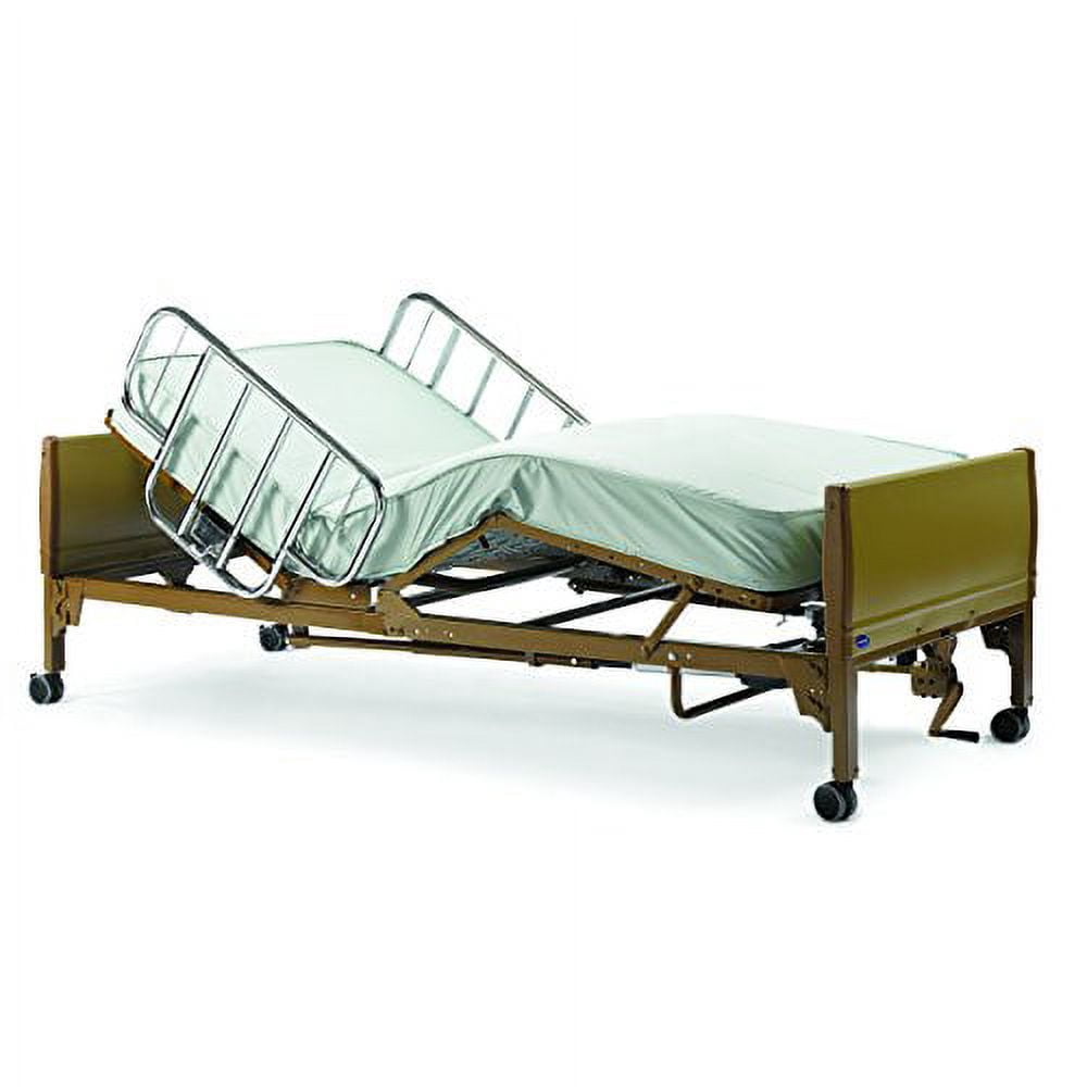 Full Electric Hospital Bed Package (Full Electric Home Hospital Bed Package w/Foam Mattress, Half Rail Set)