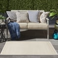 thumbnail image 2 of Nourison Essentials 2' x 4' Ivory Gold Contemporary Bordered Indoor/Outdoor Area Rug, 2 of 10