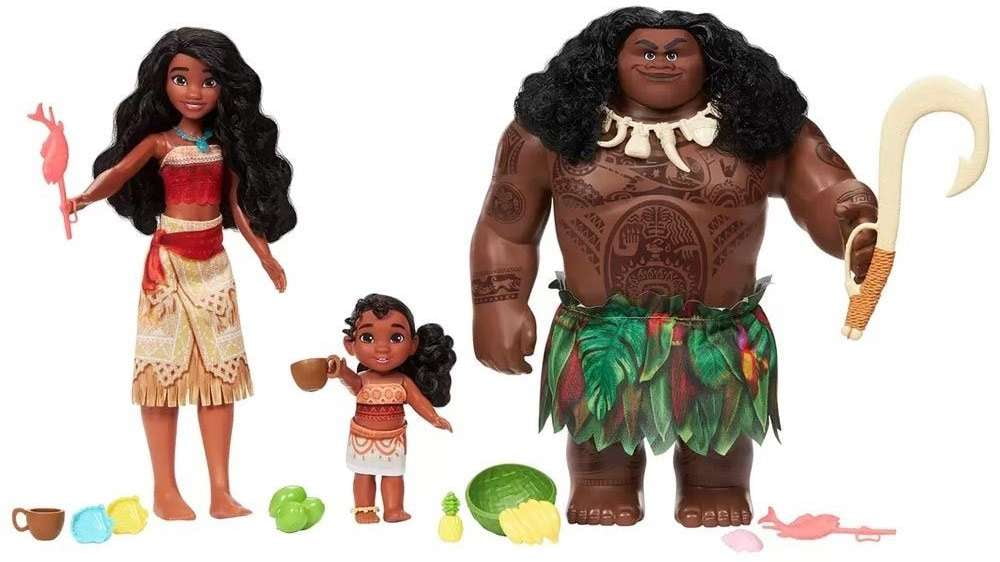 Moana 2 “Montunui & Beyond” 3-Pack Doll Set – Moana, Simea & Maui