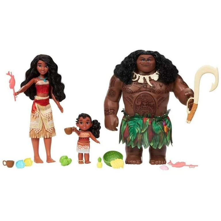Moana 2 “Montunui & Beyond” 3-Pack Doll Set – Moana, Simea & Maui