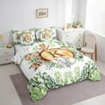 thumbnail image 3 of Castle Fairy Cartoon Animal 7-Piece Twin Bedding Sets for Children,Personalized Initial Bedding Comforter Set,Tree Leaves Breathable Sheet Sets,Luxury Bedroom Decor, 3 of 8